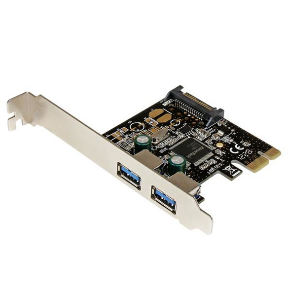 StarTech.com 2 Port PCI Express PCIe SuperSpeed USB 3.0 Controller Card w/ SATA Power 46798