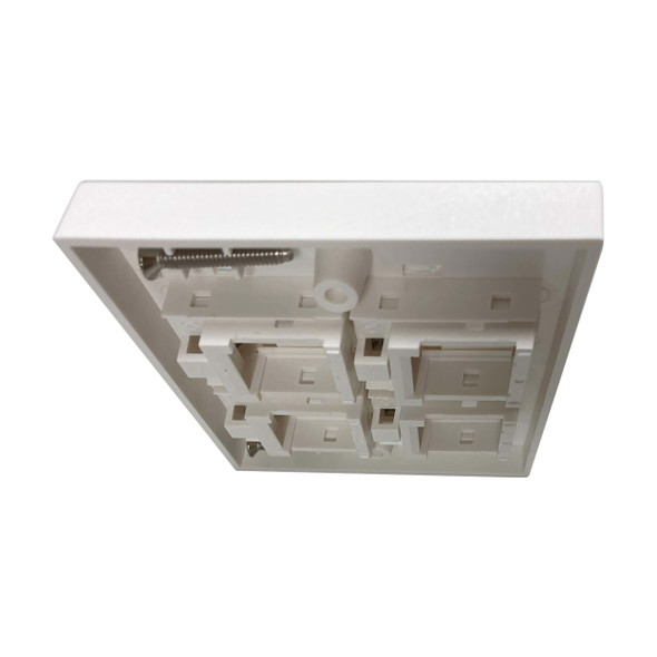 Tripp Lite N042U-W04-S 4-Port UK-Style Keystone Wall Plate, Unloaded Shuttered Module, White 037332269454