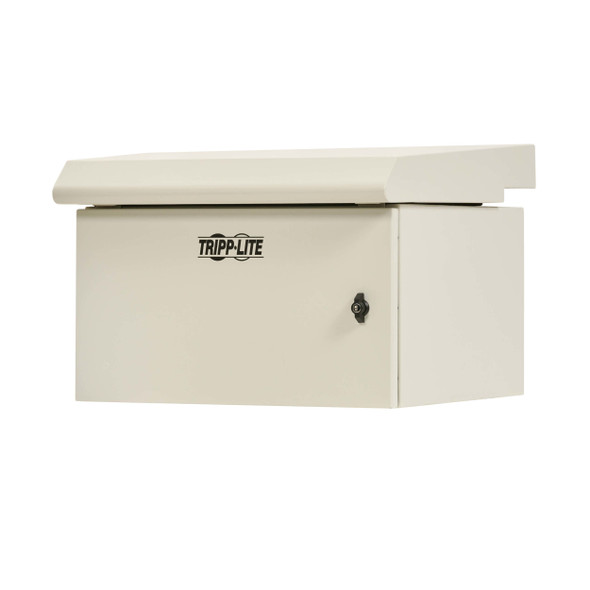 Tripp Lite SmartRack Industrial Enclosure with Lock - NEMA 3R, Wall Mount, Metal Construction, Internal Fans, 20.5 in. Depth, 6U, Gray 037332276834