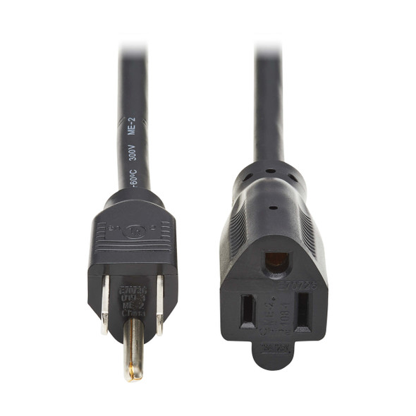 Tripp Lite Power Extension Cord, NEMA 5-15P to NEMA 5-15R - 13A, 120V, 16 AWG, 25 ft. (7.6 m), Black 037332275257