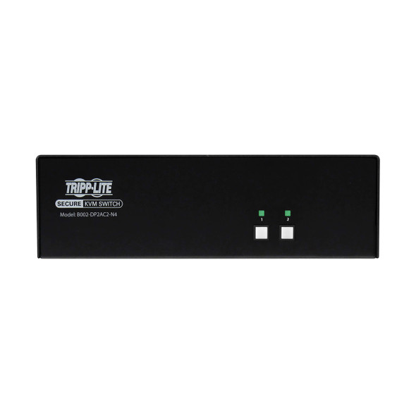 Tripp Lite B002-DP2AC2-N4 Secure KVM Switch, 2-Port, Dual Head, DisplayPort to DisplayPort, 4K, NIAP PP4.0, Audio, CAC, TAA 037332274250