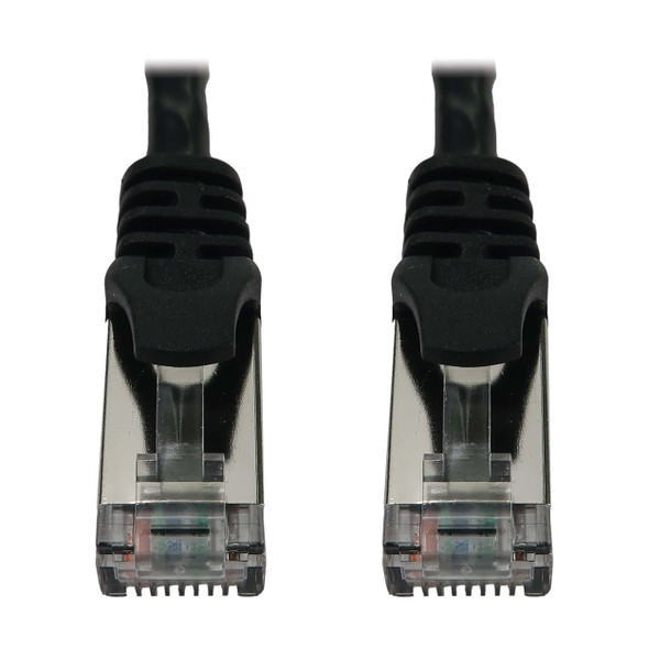 Tripp Lite N262-S03-BK Cat6a 10G Snagless Shielded Slim STP Ethernet Cable (RJ45 M/M), PoE, Black, 3 ft. (0.9 m) 037332275844