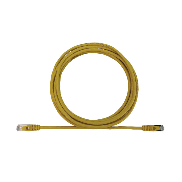 Tripp Lite N262-S25-YW Cat6a 10G Snagless Shielded Slim STP Ethernet Cable (RJ45 M/M), PoE, Yellow, 25 ft. (7.6 m) 037332276179