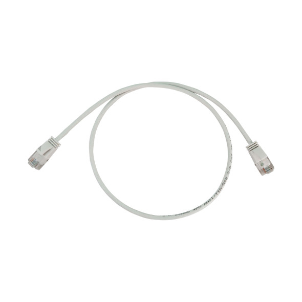 Tripp Lite N261-S03-WH Cat6a 10G Snagless Molded Slim UTP Ethernet Cable (RJ45 M/M), PoE, White, 3 ft. (0.9 m) 037332276308