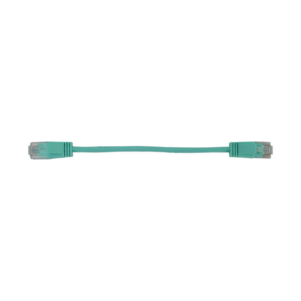 Tripp Lite N261-S6N-AQ Cat6a 10G Snagless Molded Slim UTP Ethernet Cable (RJ45 M/M), PoE, Aqua, 6 in. (15 cm) 037332276230