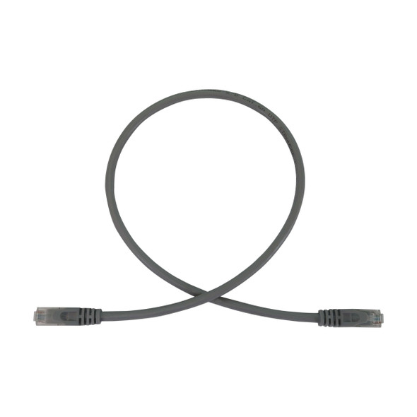 Tripp Lite N261-003-GY Cat6a 10G Snagless Molded UTP Ethernet Cable (RJ45 M/M), PoE, Gray, 3 ft. (0.9 m) 037332277268