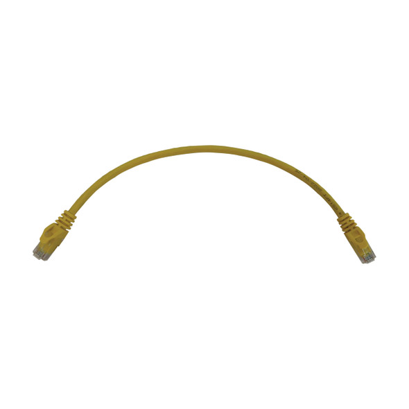 Tripp Lite N261-001-YW Cat6a 10G Snagless Molded UTP Ethernet Cable (RJ45 M/M), PoE, Yellow, 1 ft. (0.3 m) 037332277237