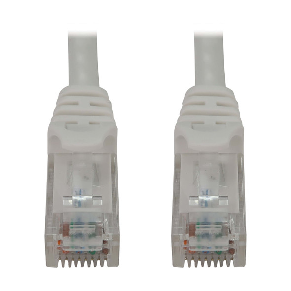 Tripp Lite N261-050-WH Cat6a 10G Snagless Molded UTP Ethernet Cable (RJ45 M/M), PoE, White, 50 ft. (15.2 m) 037332277558