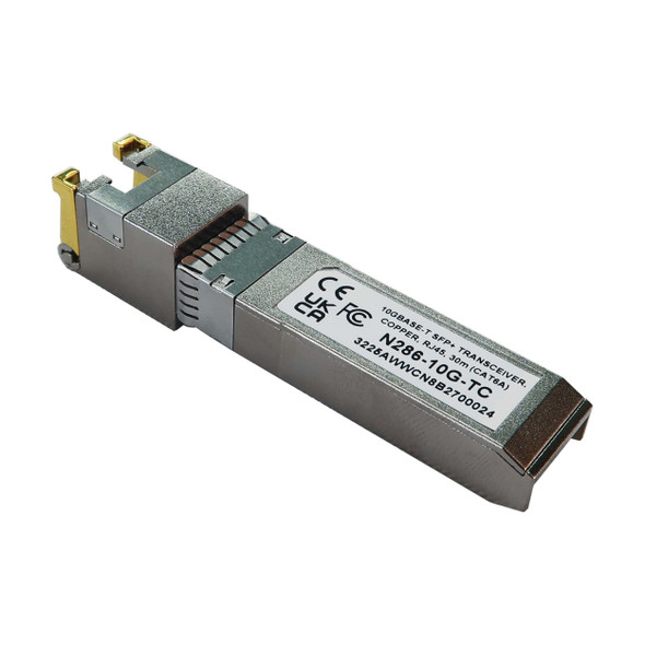 Tripp Lite N286-10G-TC Cisco-Compatible SFP+ Transceiver - 10Gbps, Copper, RJ45, Cat6a, 98 ft. (30 m) 037332279330