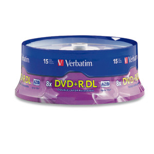 Verbatim DVD+R DL 8.5GB 8X Branded 15pk Spindle 15 pc(s) 023942954842