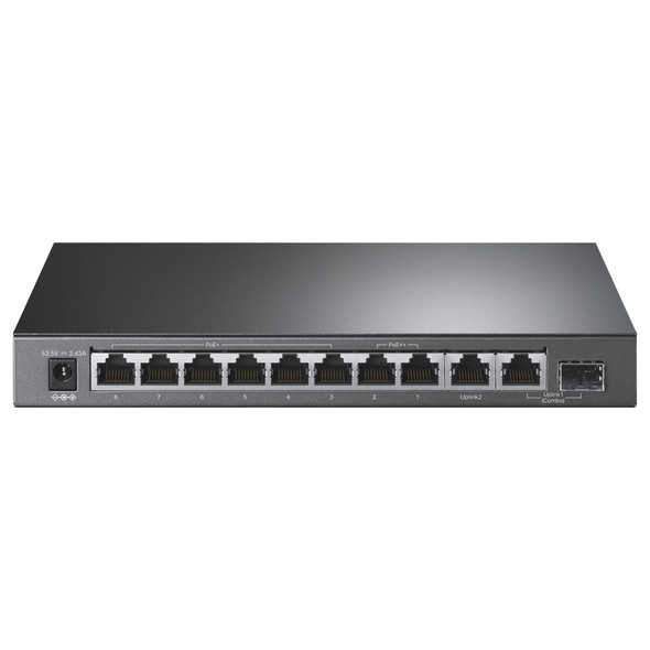 TP-Link 10-Port Gigabit Desktop Switch with 6-Port PoE+ and 2-Port PoE++ 840030708480 TL-SG1210PP