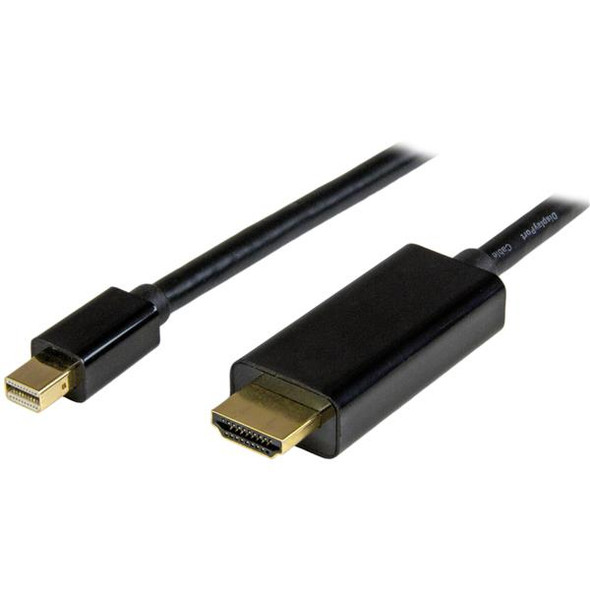 StarTech.com 3ft (1m) Mini DisplayPort to HDMI Cable - 4K 30Hz Video - mDP to HDMI Adapter Cable - Mini DP or Thunderbolt 1/2 Mac/PC to HDMI Monitor/Display - mDP to HDMI Converter Cord 46979