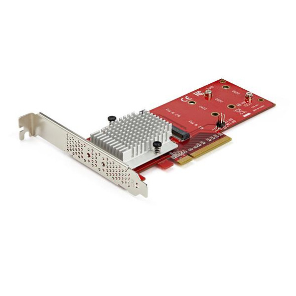 StarTech.com Dual M.2 PCIe SSD Adapter Card - x8 / x16 Dual NVMe or AHCI M.2 SSD to PCI Express 3.0 - M.2 NGFF PCIe (M-Key) Compatible - Supports 2242, 2260, 2280 - JBOD - Mac & PC 47511