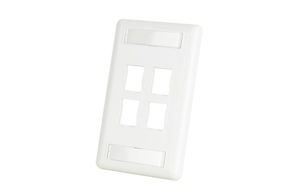 Ortronics 403HDJ14-88 Legrand-Ortronics FP, HDJ, 4 HOLE, SG, PC, White 662875012894