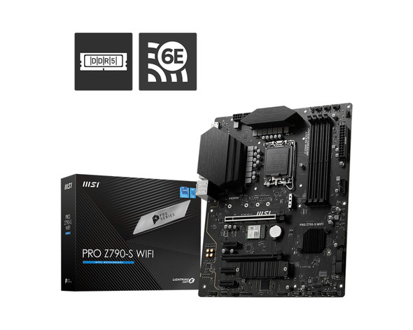MSI MB PRO Z790-S WIFI Z790 Socket1700 Max192GB DDR5 PCIE ATX Retail