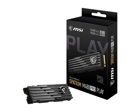 MSI SSD SM480N2TBP SPATIUM M480 PCIe 4.0 NVMe M.2 2TB PLAY 2280 3D NAND Retail