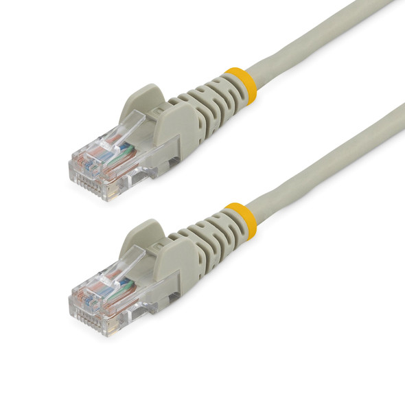 StarTech CB 45PATCH1GR 1ft Cat5e Patch Cable Snagless 4pair UTP 24AWG Gray RTL