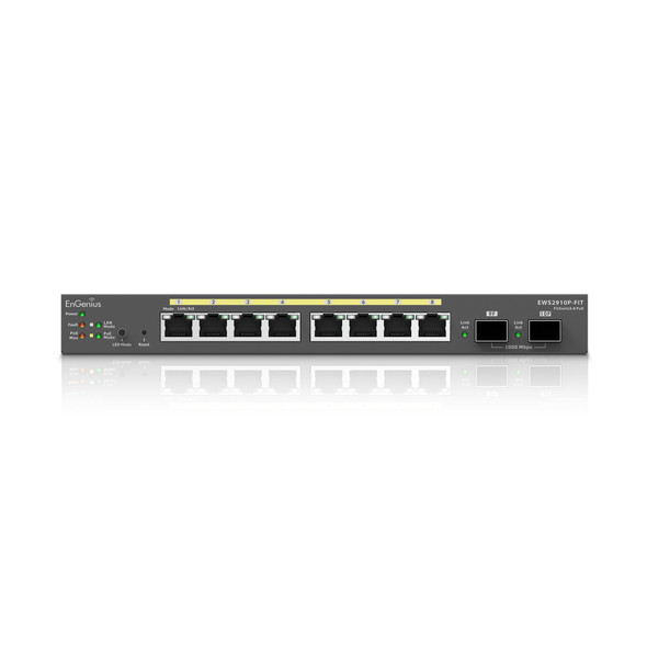 EnGenius SWT EWS2910P-FIT 8PT Fit L2 Plus Managed Gigabit PoE Switch Retail