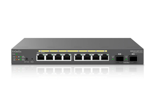 EnGenius SWT EWS2910FP-FIT 8PT Fit L2 Plus Managed Gigabit PoE+ Switch Retail