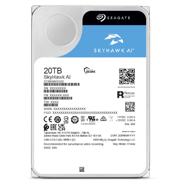 Seagate HD ST12000VE003 12TB SATA 3.5 SKYHAWK AI Bare