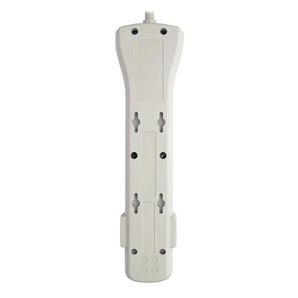 Tripp Lite Protect It! 7-Outlet Surge Protector, 7 ft. Cord with Right-Angle Plug, 2160 Joules, Diagnostic LEDs, Light Gray Housing 48400