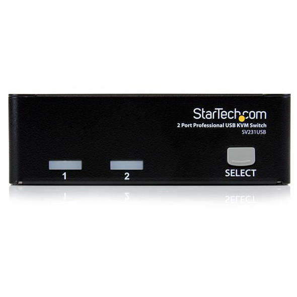 StarTech.com 2 Port Professional USB KVM Switch Kit with Cables 48413