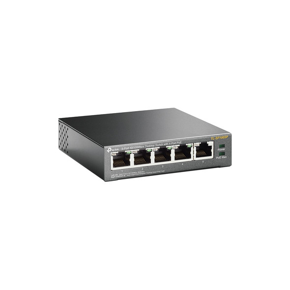 TP-LINK 5-Port 10/100Mbps Desktop PoE Switch with 4-Port 48427