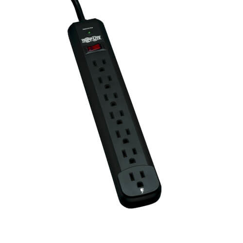 Tripp Lite Protect It! 7-Outlet Surge Protector, 12-ft. Cord, 1080 Joules, Black Housing 48453