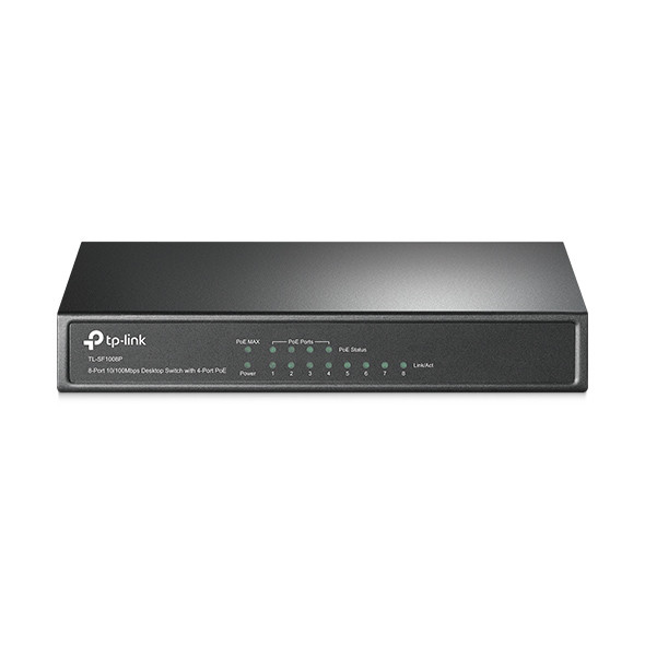 TP-LINK 8-Port 10/100Mbps Desktop PoE Switch with 4-Port 48516