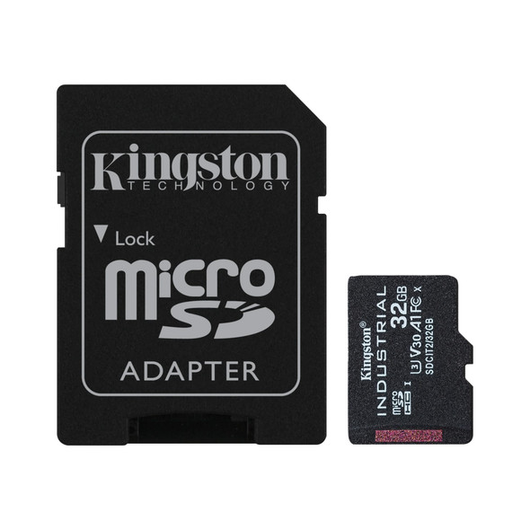 Kingston MF SDCIT2 32GB 32GB microSDHC Industrial C10 A1 pSLC Card+SD Adapter
