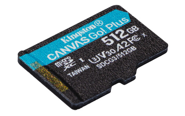Kingston ME SDCG3 512GBSP 512G microSDXC Canvas Go Plus 170R A2 U3 V30 w o ADP