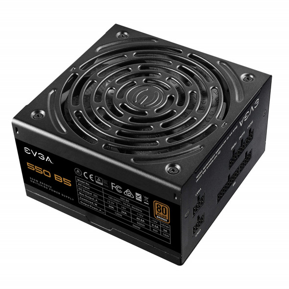 EVGA Power Supply 220-B5-0550-V1 550W 80 Plus BRONZE Fully Modular Retail