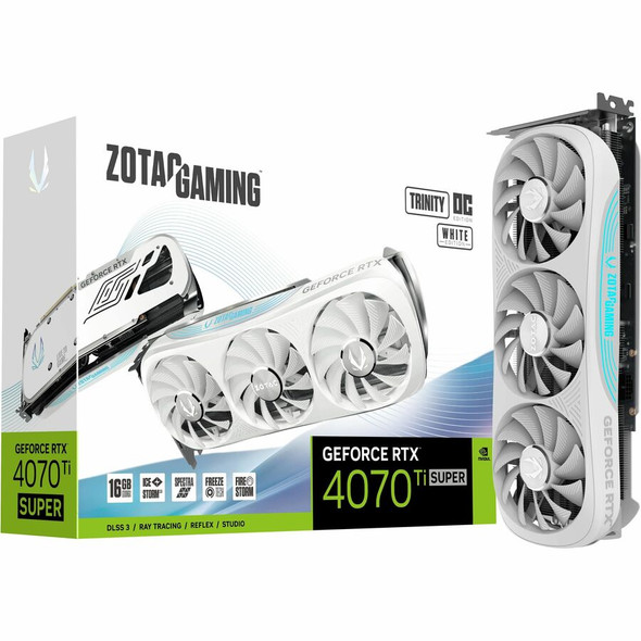 ZOTAC VCX ZT-D40730Q-10P GeForce RTX 4070 Ti SUPER Trinity OC White 16G GDDR6X