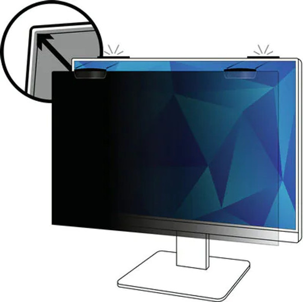 3M Privacy Filter for 24.5in Full Screen Monitor with COMPLY™ Magnetic Attach, 16:9, PF245W9EM 076308415051