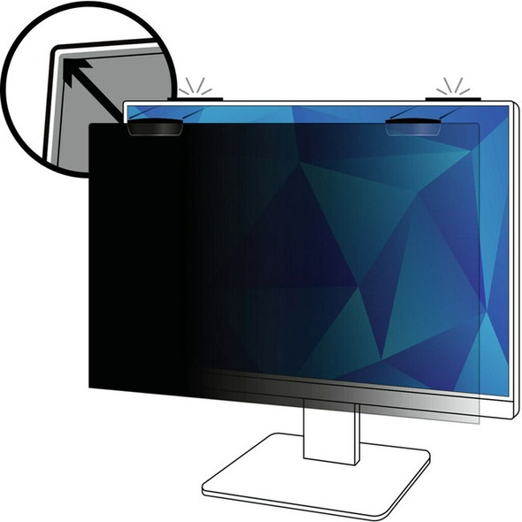 3M Privacy Filter for 25in Full Screen Monitor with COMPLY™ Magnetic Attach, 16:10, PF250W1EM 076308415068