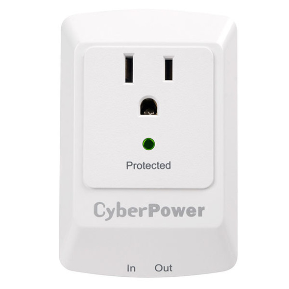 CyberPower CSP100TW surge protector White 1 AC outlet(s) 125 V 649532606641