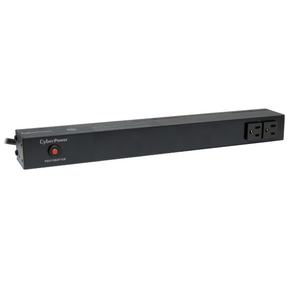 CyberPower PDU15B2F10R power distribution unit (PDU) 12 AC outlet(s) 1U Black 649532901456