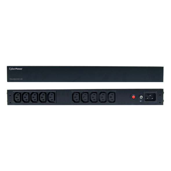 CyberPower PDU20BHVIEC10R power distribution unit (PDU) 10 AC outlet(s) 1U Black 0649532902187