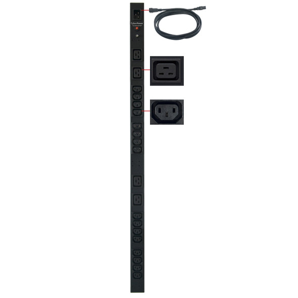 CyberPower PDU20BVHVIEC20F power distribution unit (PDU) 20 AC outlet(s) 0U Black 0649532902323