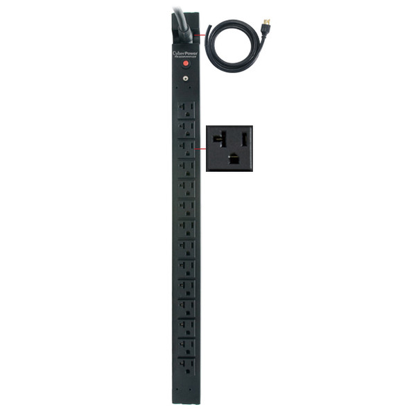 CyberPower PDU20BVT14F power distribution unit (PDU) 14 AC outlet(s) 0U Black 649532901210