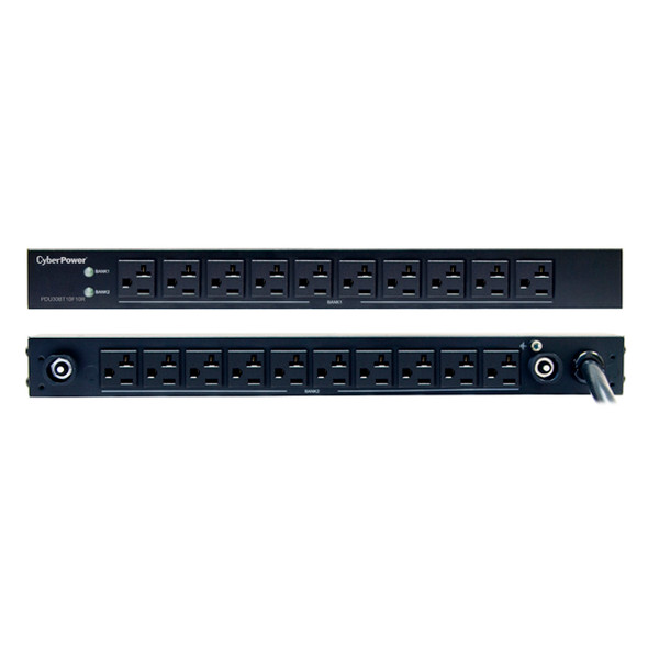 CyberPower PDU30BT10F10R power distribution unit (PDU) 20 AC outlet(s) 0U Black 0649532901289