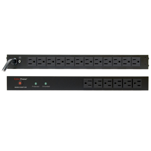 CyberPower RKBS15S6F12R surge protector Black 18 AC outlet(s) 120 V 4.57 m 0649532901746