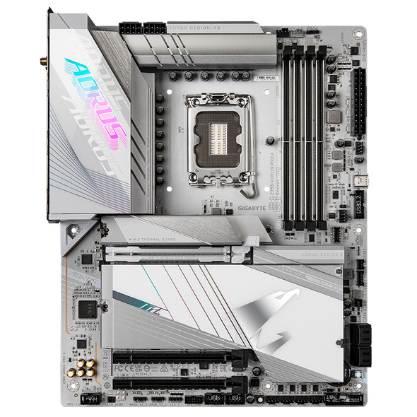 Gigabyte Z790 AORUS PRO X Motherboard - Supports Intel 14th Gen CPUs, 18+1+2 phases VRM, up to 8266MHz DDR5 (OC), 1xPCIe 5.0 + 4xPCIe 4.0 M.2, Wi-Fi 7, 5GbE LAN, USB 3.2 Gen 2x2 889523039403