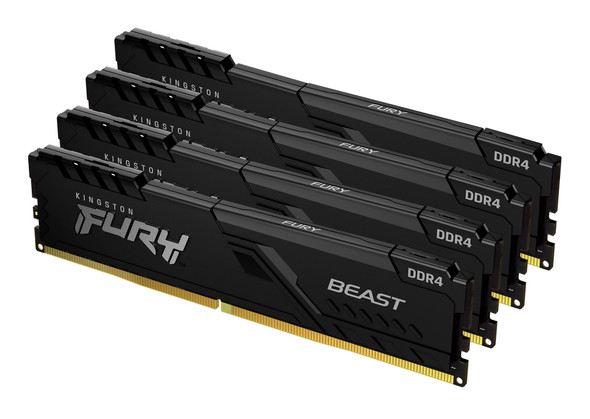 Kingston Technology FURY 64GB 2666MT/s DDR4 CL16 DIMM (Kit of 4) Beast Black 740617320107