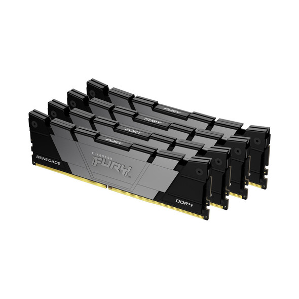 Kingston Technology FURY 128GB 3200MT/s DDR4 CL16 DIMM (Kit of 4) Renegade Black 740617337884