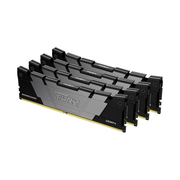 Kingston Technology FURY 64GB 3600MT/s DDR4 CL16 DIMM (Kit of 4) 1Gx8 Renegade Black 740617337822