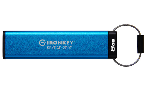 Kingston Technology IronKey 8GB USB-C Keypad 200C, FIPS 140-3 Lvl 3 (Pending) AES-256 740617336658