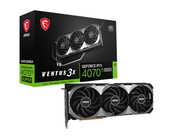 MSI VENTUS GeForce RTX 4070 Ti SUPER 16G 3X OC NVIDIA 16 GB GDDR6X 824142346792