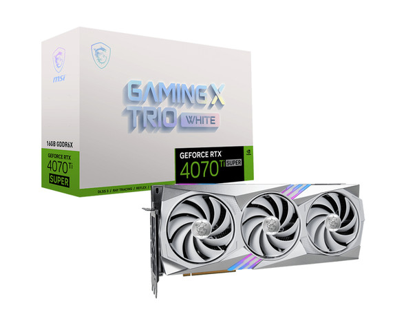 MSI GAMING GeForce RTX 4070 Ti SUPER 16G X TRIO WHITE NVIDIA 16 GB GDDR6X 824142348673