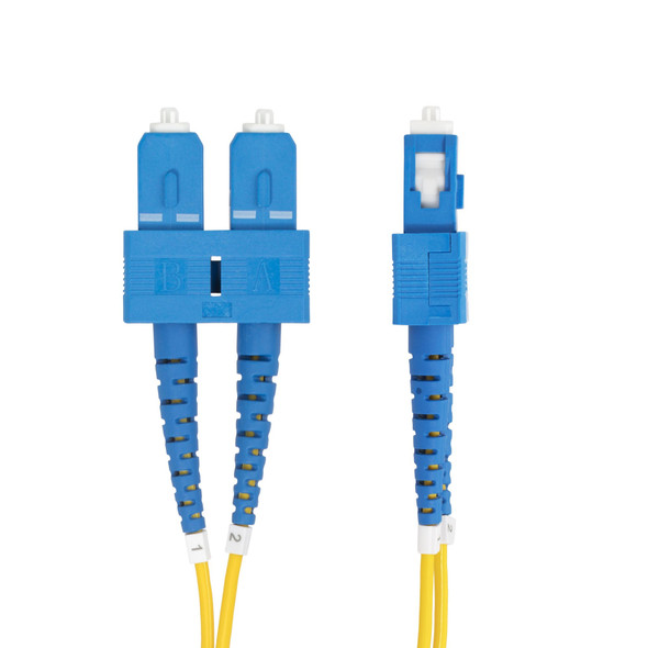 StarTech.com 1m (3.3ft) SC to SC (UPC) OS2 Single Mode Duplex Fiber Optic Cable, 9/125µm, 40G/100G, Bend Insensitive, Low Insertion Loss, LSZH Fiber Patch Cord 065030906562